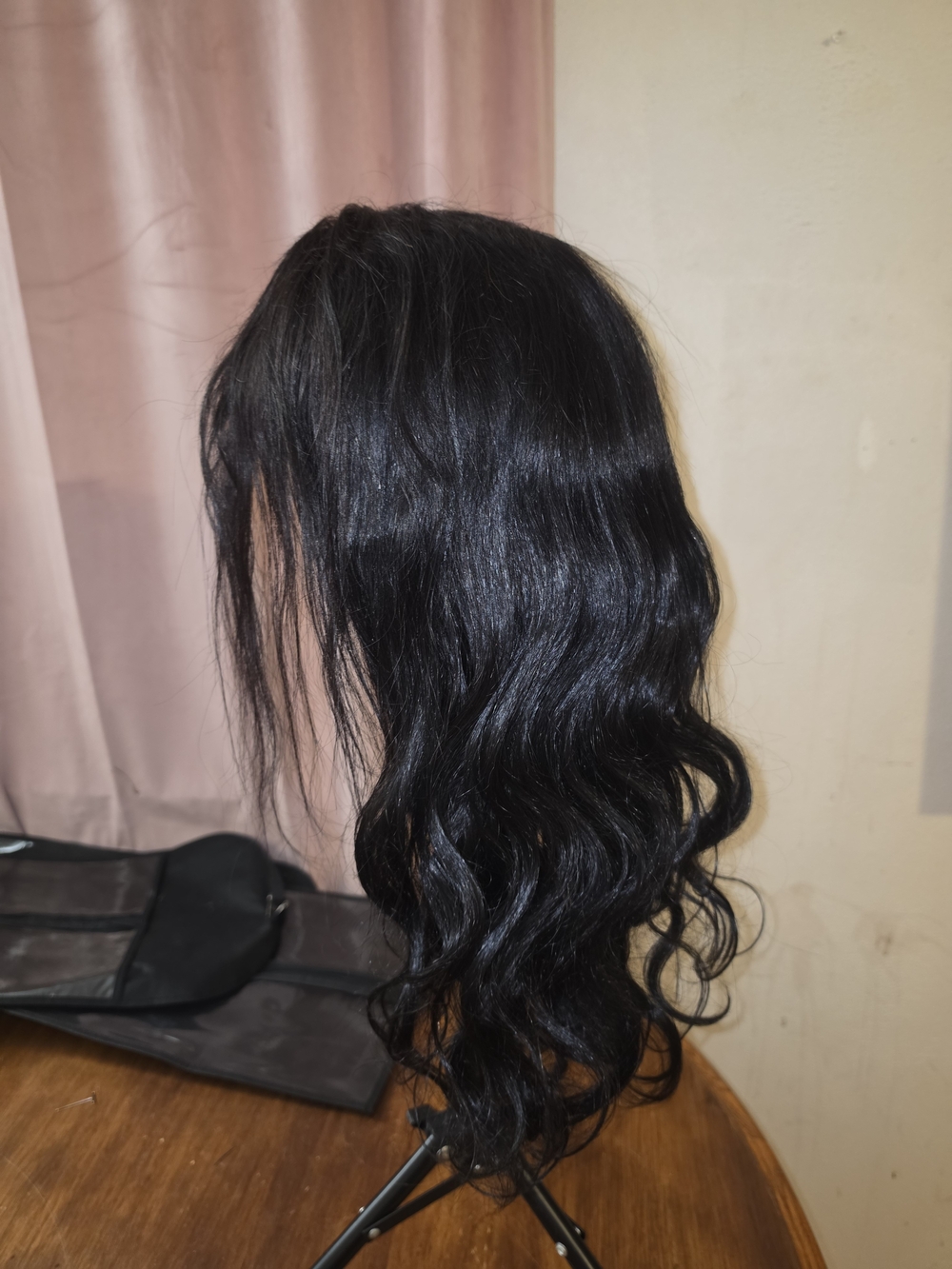 Black Wavy Women’s Hair Wig - Unbranded